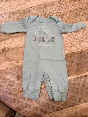 Carter's Light Blue "Hello Sunshine" Footie One-Piece